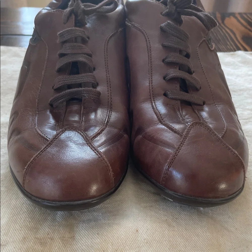 Prada Montecarlo Re-Edition 2005 Brown Leather Unisex Sneakers - Picture 12 of 12